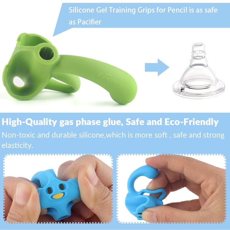 Firesara training grips for pencil, Original Training Grips Puppy Design Posture Correction for Kids Preschoolers Children Adults Special Needs Handwriting Aid for Lefties or Righties (3PCS) - Image 5
